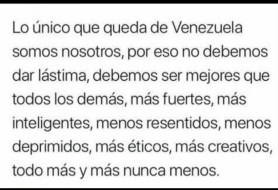 Venezuela debemos ser más y no menos